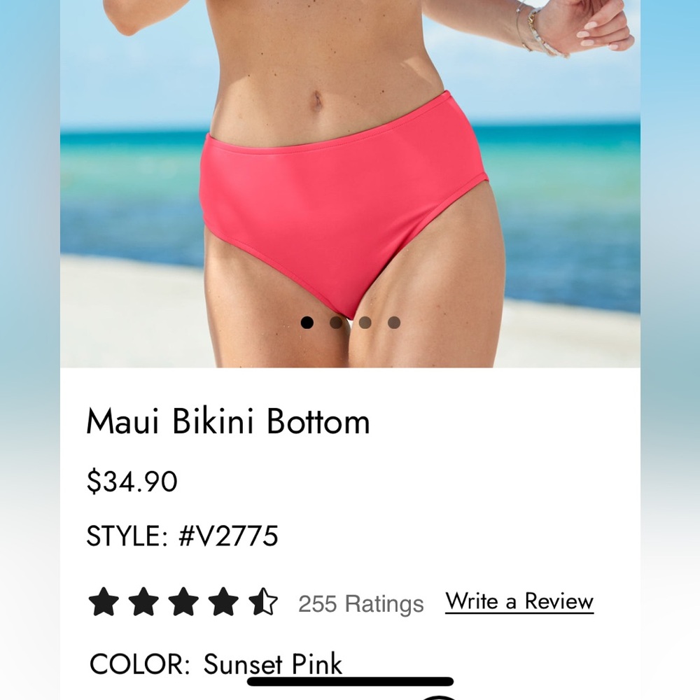 Maui Sunset Pink Bikini Bottoms